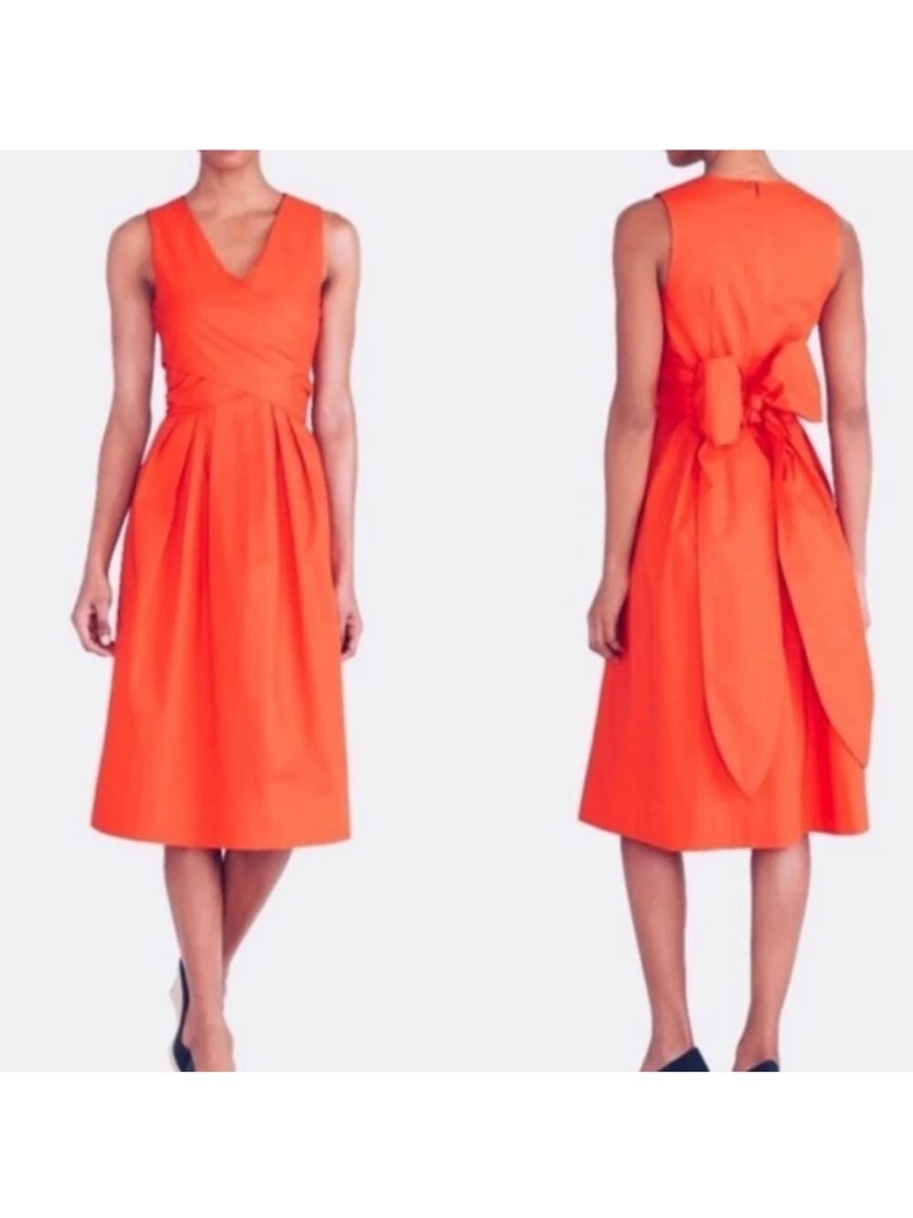 J by J Crew Wrap top shirtdress Cotton Fiery Sunset Orange Size 22 Women’s L2373